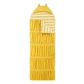 Chic Home Chic Home BBG17987-US Reina Sleeping Bag with Cat Ear Hood Ruched Ruffled Design with Striped Interior for Kids; Teens & Young Adults Zipper Closure; 32 x 75 in. - Yellow & White BBG17987-US